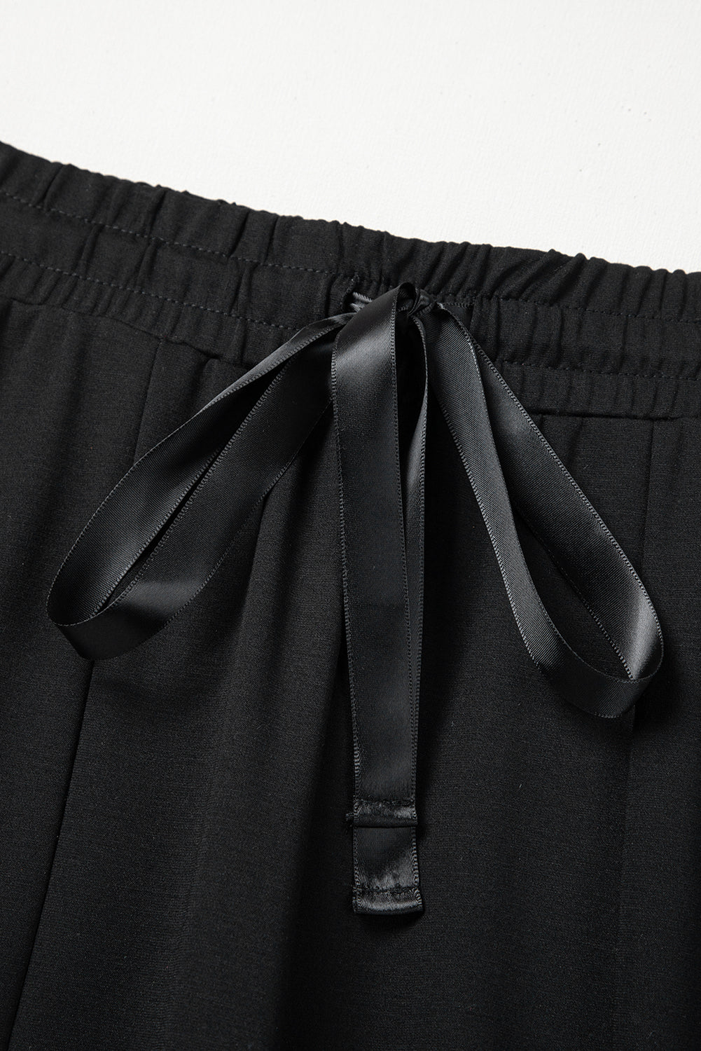 Smoke Gray Boho Lace Patchwork Wide Leg High Waist Pants