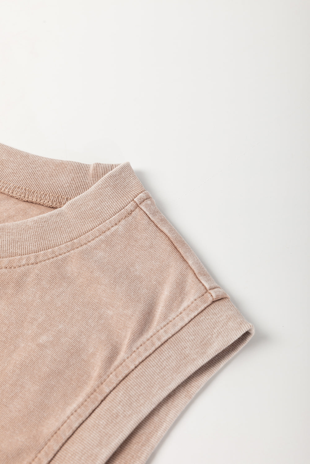 Phalaenopsis 2 Pieces Mineral Wash Cotton Tank Top Lined Split Skirt Set