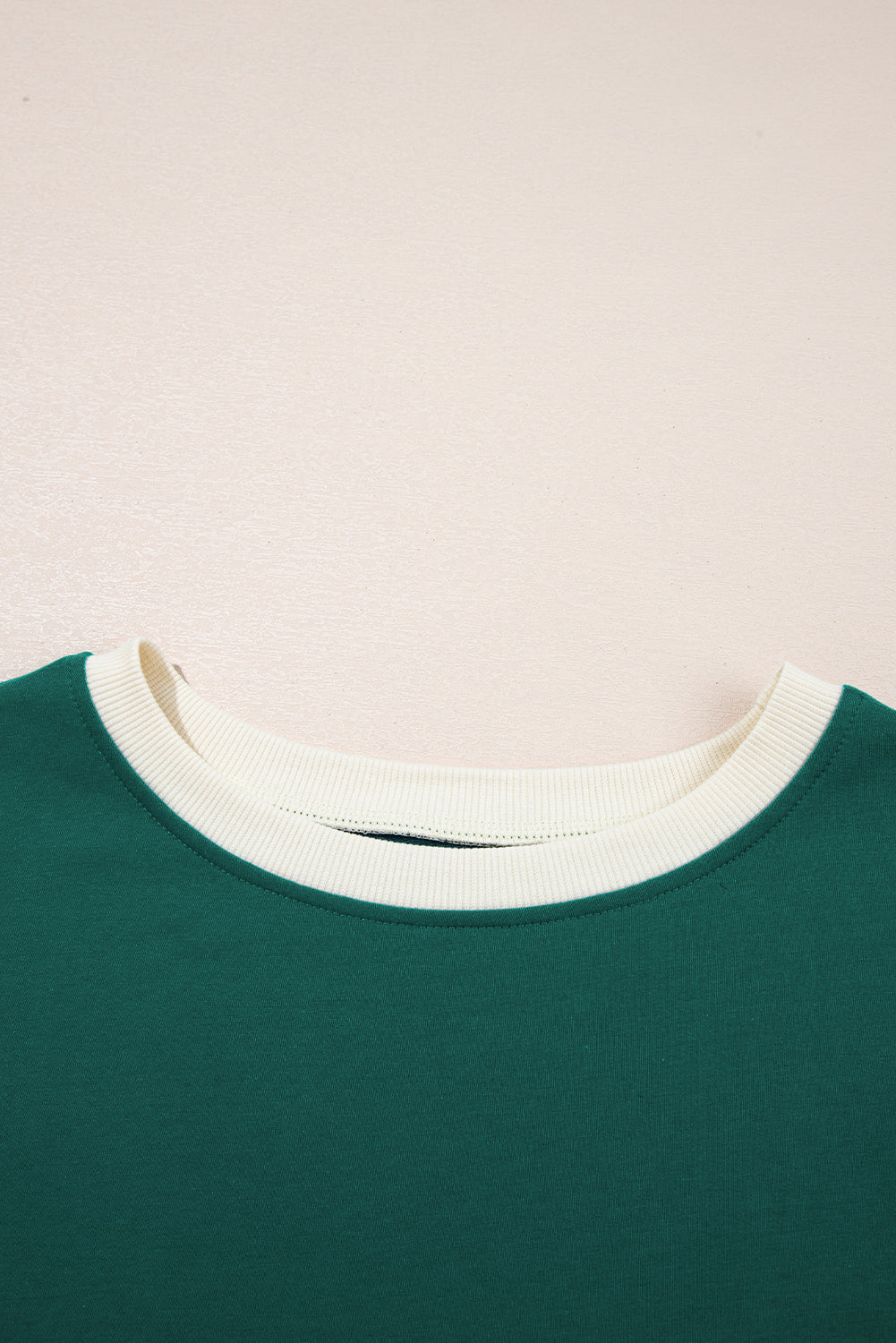 Bonbon Colorblock Edge Drop Shoulder T Shirt and Skort 2Pcs Set