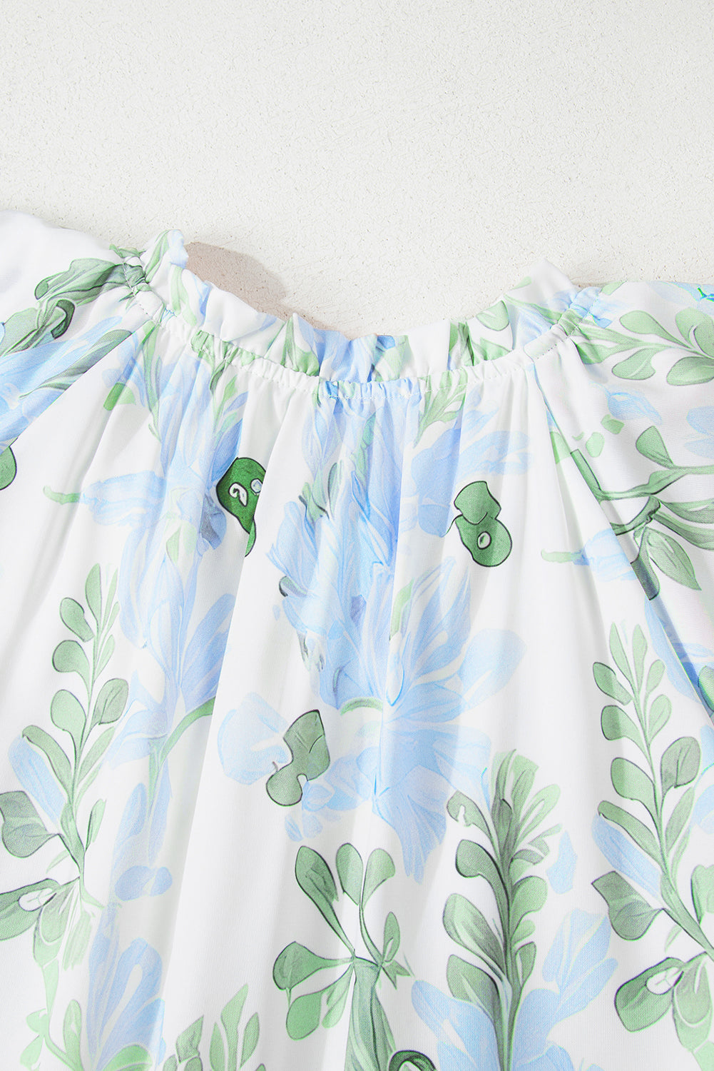 Pink Floral Contrast Edge Layered Short Sleeve Mini Dress