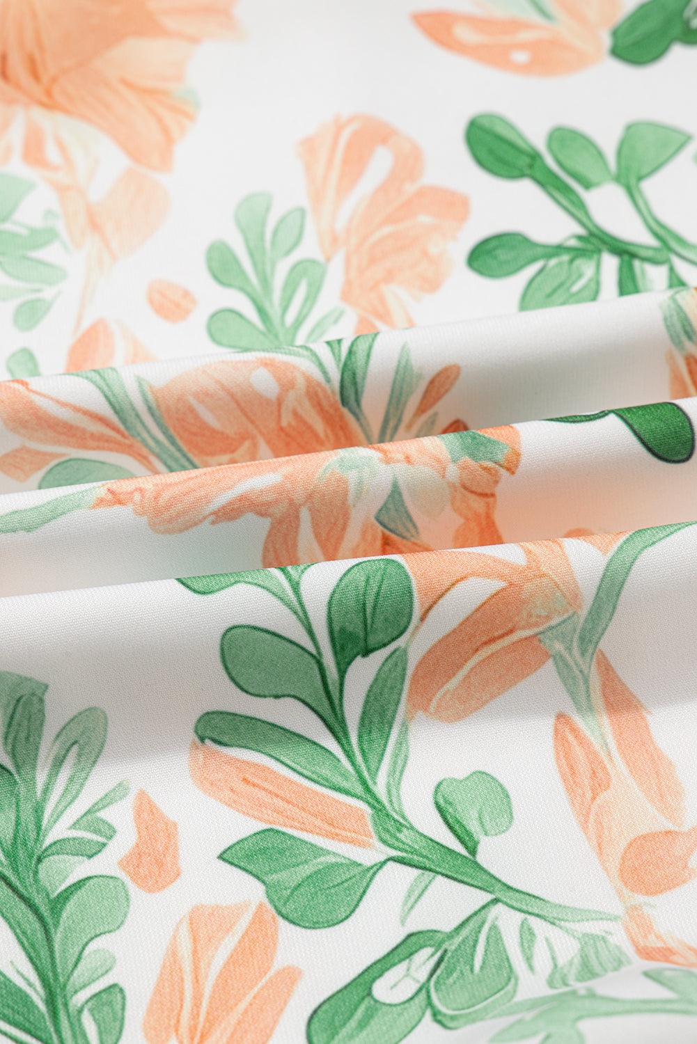 Pink Floral Contrast Edge Layered Short Sleeve Mini Dress